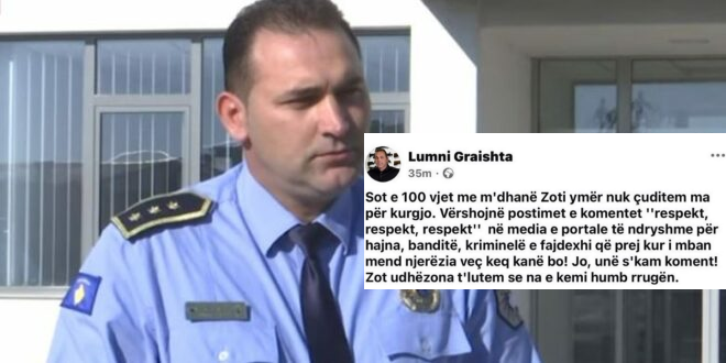 Komandanti i Policisë në Gjakovë fshin postimin kritik