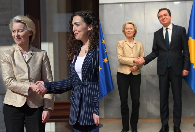 Von der Leyen diskuton me Osmanin dhe Kurtin për tre çështje kyçe