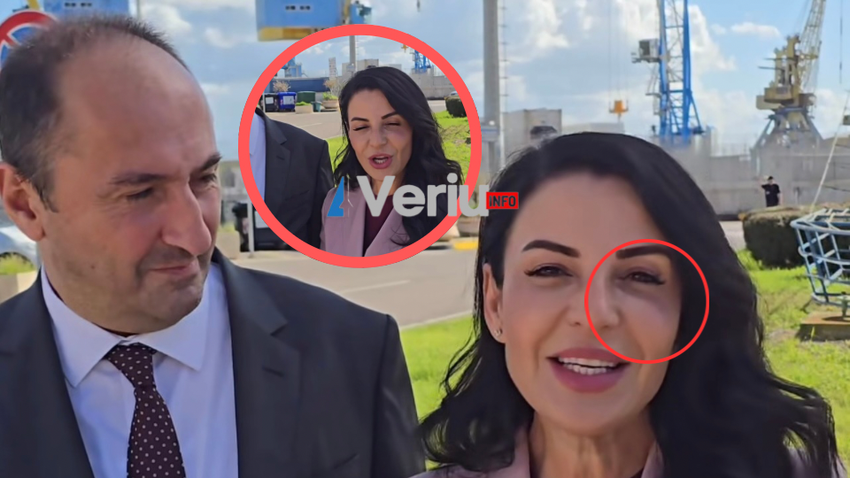 Belinda Balluku shfaqet me Liburn Aliun, syrin e mavijosur