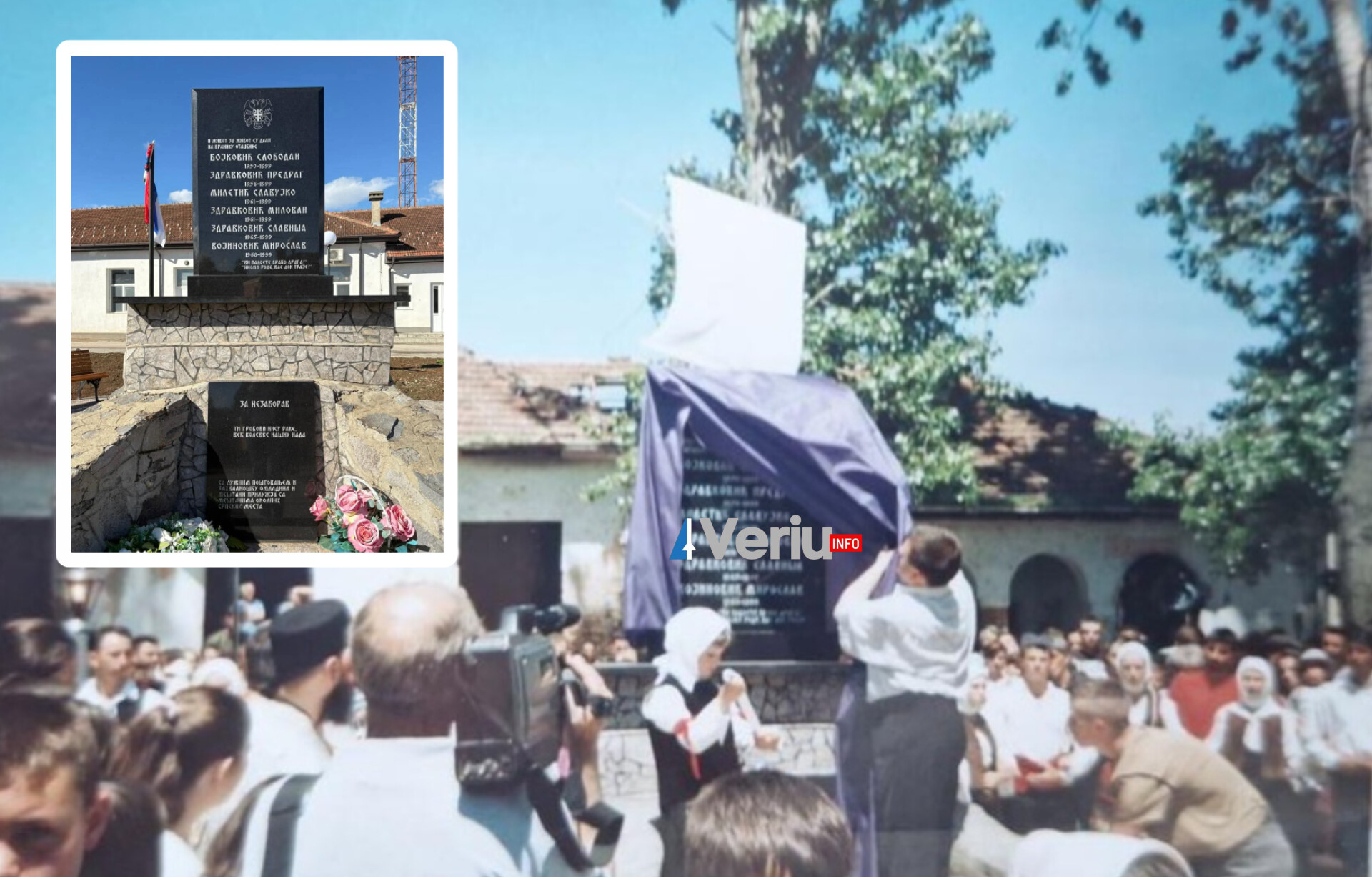 Pllaka përkujtimore në Prelluzhë, e vendosur që në 2003