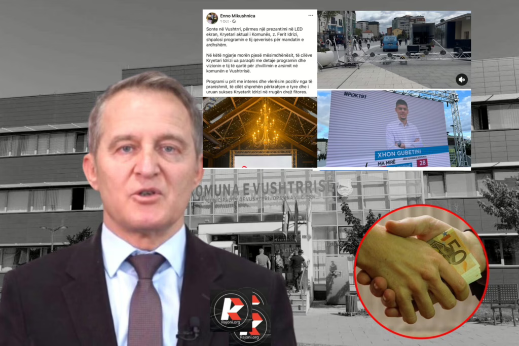 Komuna e Vushtrrisë jep tender kompanisë për organizime politike