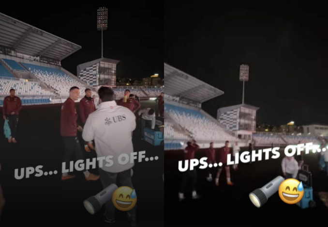 Ndeshja e Zvicrës ndërpritet pas ndërprerjes së energjisë