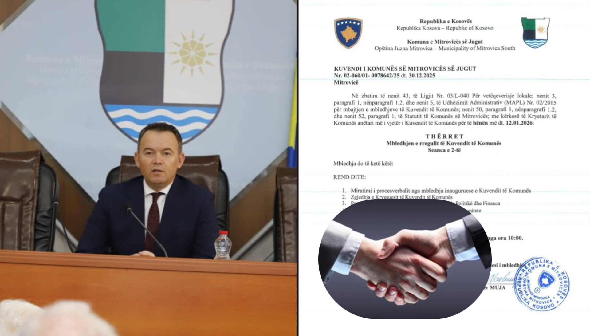 Marrëveshje e re: Seanca për Kryesuesin më 12 janar