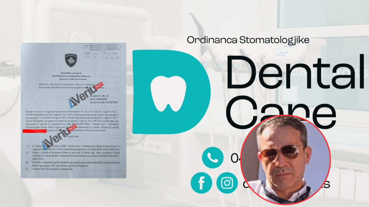 Klinika “Dental Care” në Prishtinë operonte pa licencë zyrtare