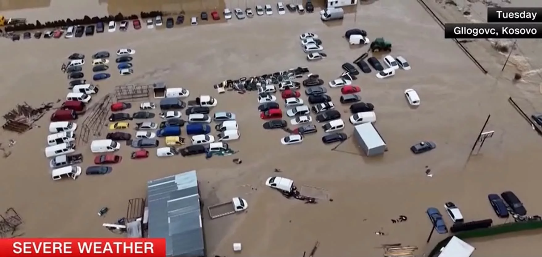 CNN raporton për përmbytjet në Kosovë, tregon pamje nga Drenasi