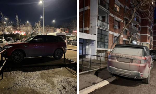 Gjoba për qytetarin që parkoi makinën në trotuar, rrezikoi këmbësorët