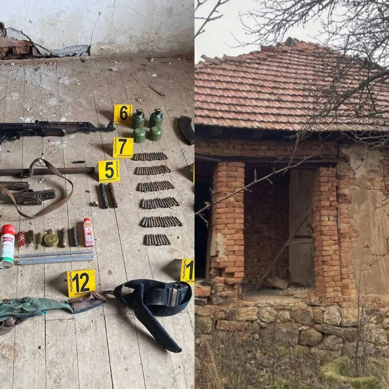 Armë dhe municion zbulohen në një shtëpi të braktisur në Zveçan