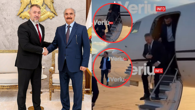 Biznesmenët Demi dhe Çitaku në takim me Lushtakun në Libi