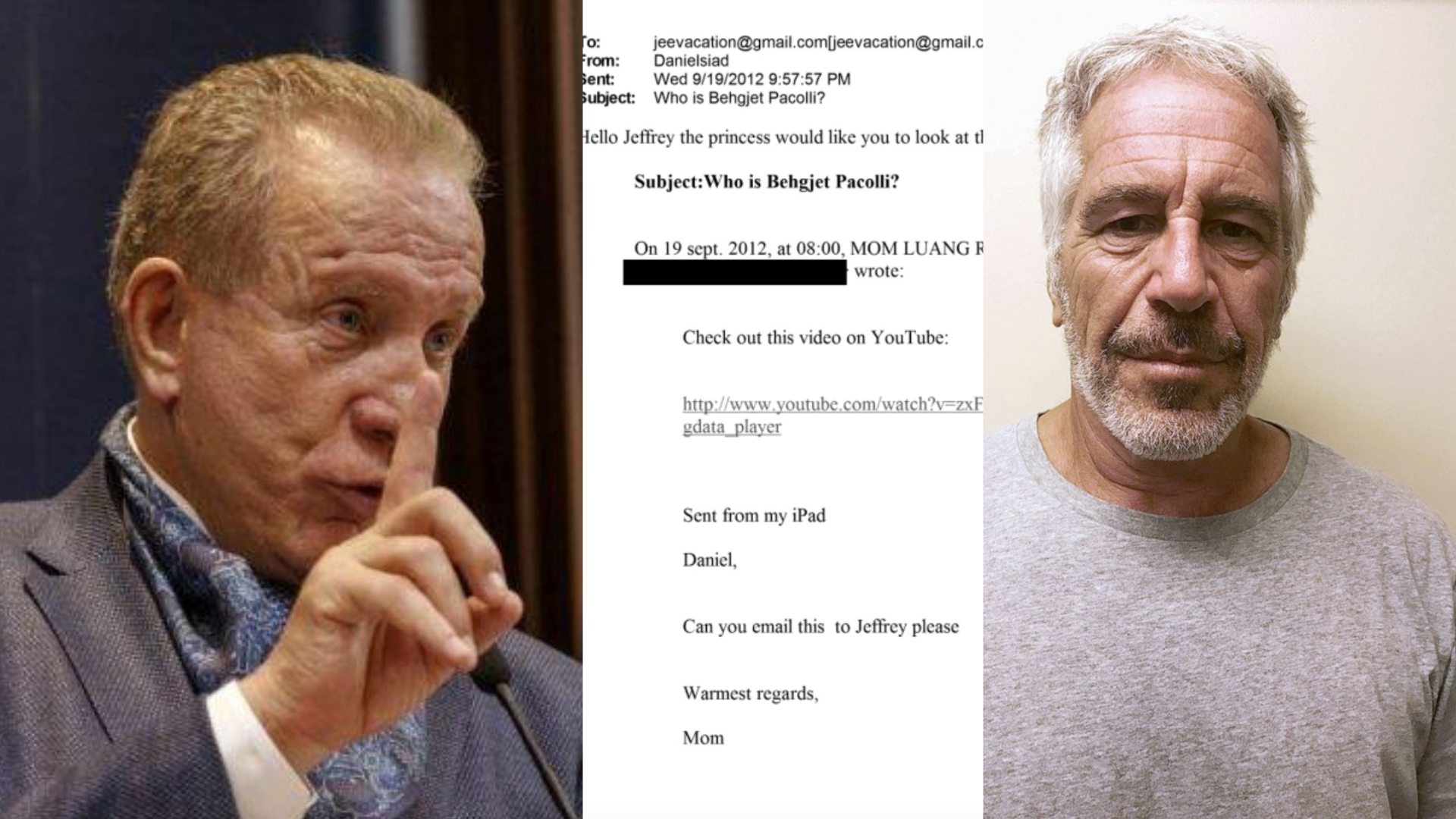 Komunikimet e dosjes Epstein përmendin Behgjet Pacollin