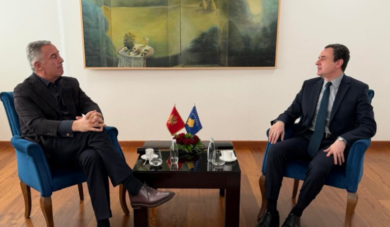 Kurti dhe Gjukanoviç bisedojnë për situatën rajonale